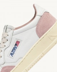 Autry - Women's Medalist Soft Leather/Suede White/Pink Shoe AULW GS36 CON