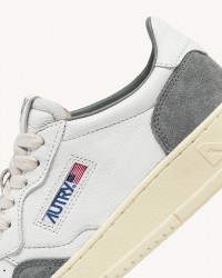Autry - Women's Medalist Soft Leather/Suede White/Grey Shoe AULW GS37 CON