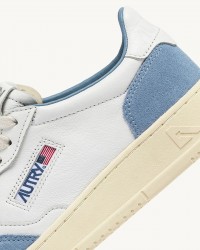 Autry - Women's Medalist Soft Leather/Suede White/Blue Shoe AULW GS38 CON