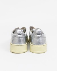 Autry - Women's Medalist Leather Bicolor Laminated Silver Shoe AULW WB18 CON