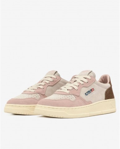Autry - Women's Medalist Suede Brown/Pink Shoe AULW TS04 CON