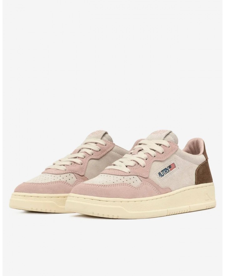 Autry - Scarpa Medalist Suede Marrone/Rosa Donna AULW TS04 CON