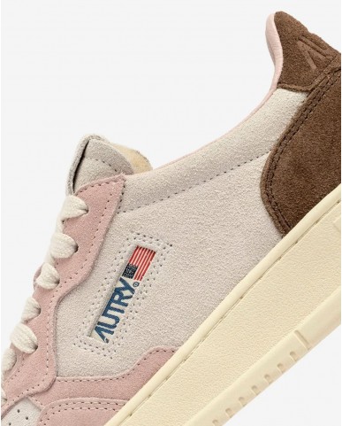 Autry - Women's Medalist Suede Brown/Pink Shoe AULW TS04 CON