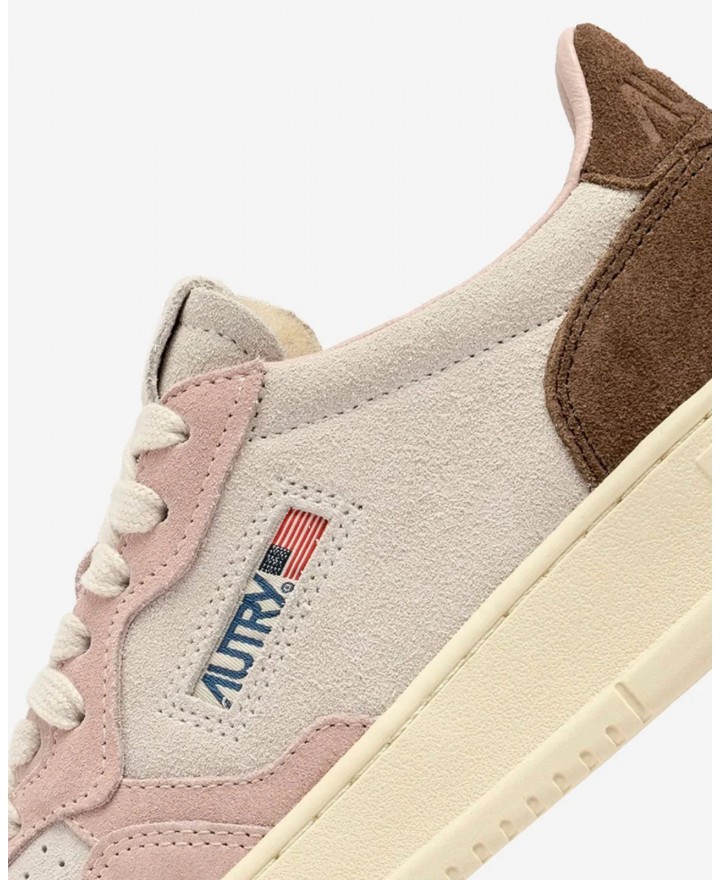Autry - Scarpa Medalist Suede Marrone/Rosa Donna AULW TS04 CON