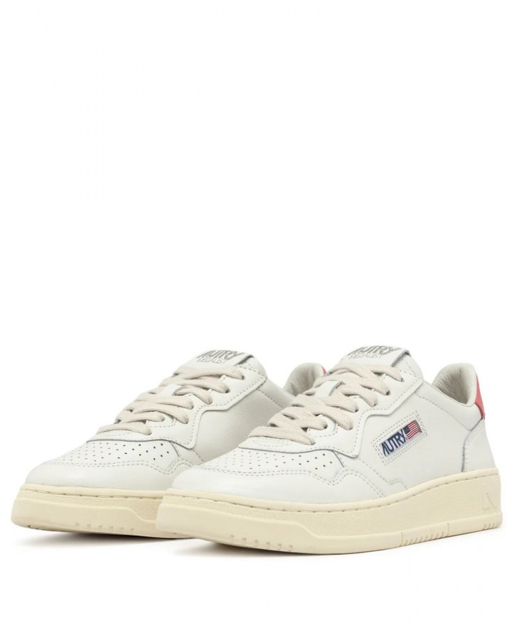 Autry - Women's Medalist Leather Shoe White/Peach AULW LL78 CON