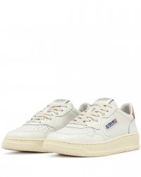 Autry - Scarpa Medalist Pelle Bianca/Pesca Donna AULW LL78 CON