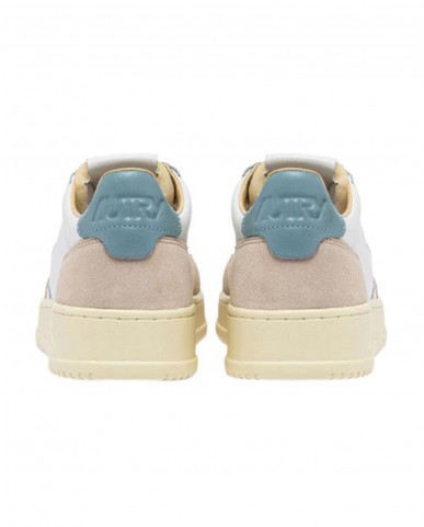 Autry - Women's Medalist Leather/Suede Shoe White/Powdery Blue AULW LS79 CON