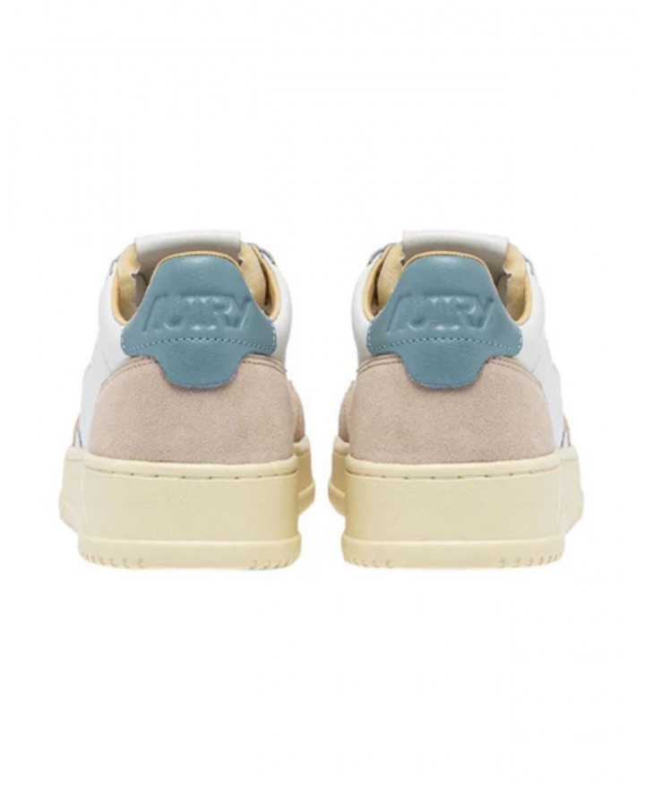 Autry - Women's Medalist Leather/Suede Shoe White/Powdery Blue AULW LS79 CON