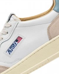 Autry - Scarpa Medalist Pelle/Suede Bianca/Azzurro Polveroso Donna AULW LS79 CON