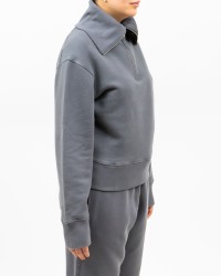Autry - Felpa Mezza Zip Grigia Donna SWPW 78JF P25
