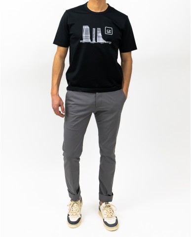 CP Company Metropolis - T-shirt Girocollo Nera Uomo LTS048A00 6370W 999 P25