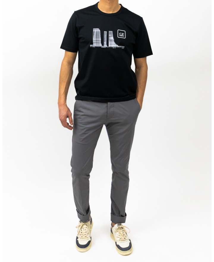 CP Company Metropolis - T-shirt Girocollo Nera Uomo LTS048A00 6370W 999 P25