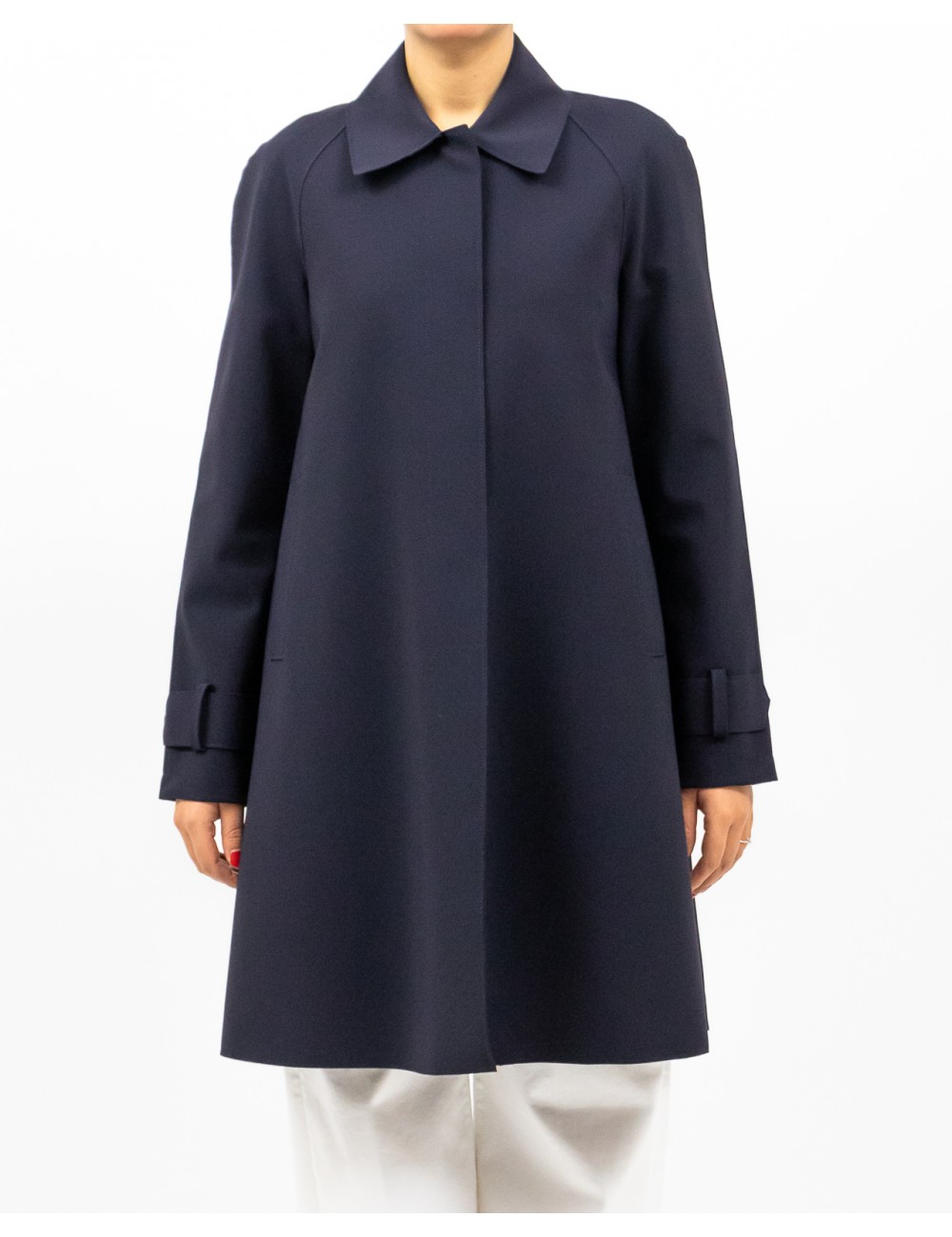Harris Wharf London - Cappotto Scuba Blu Notte Donna A1360PJT 358 NAVY P25