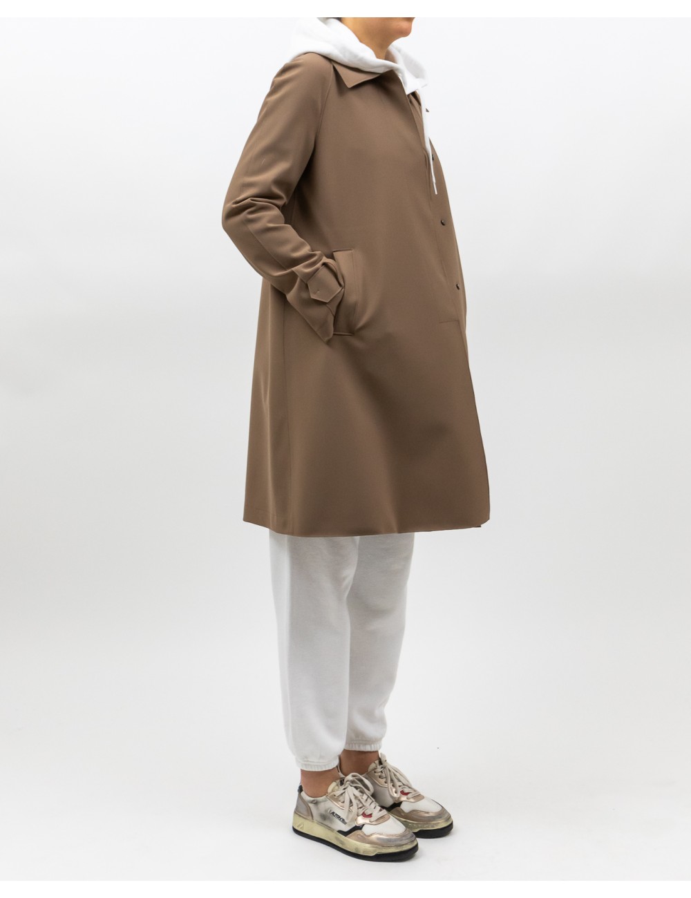 Harris Wharf London - Women's Caramel Scuba Coat A1360PJT 419 TOBACCO P25