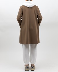 Harris Wharf London - Women's Caramel Scuba Coat A1360PJT 419 TOBACCO P25