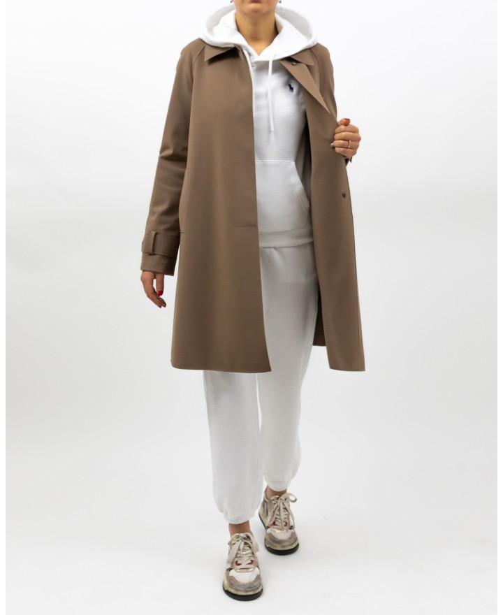 Harris Wharf London - Women's Caramel Scuba Coat A1360PJT 419 TOBACCO P25