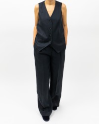 Peserico - Gilet Smanicato Blu Notte Donna M03010 02606 762 P25