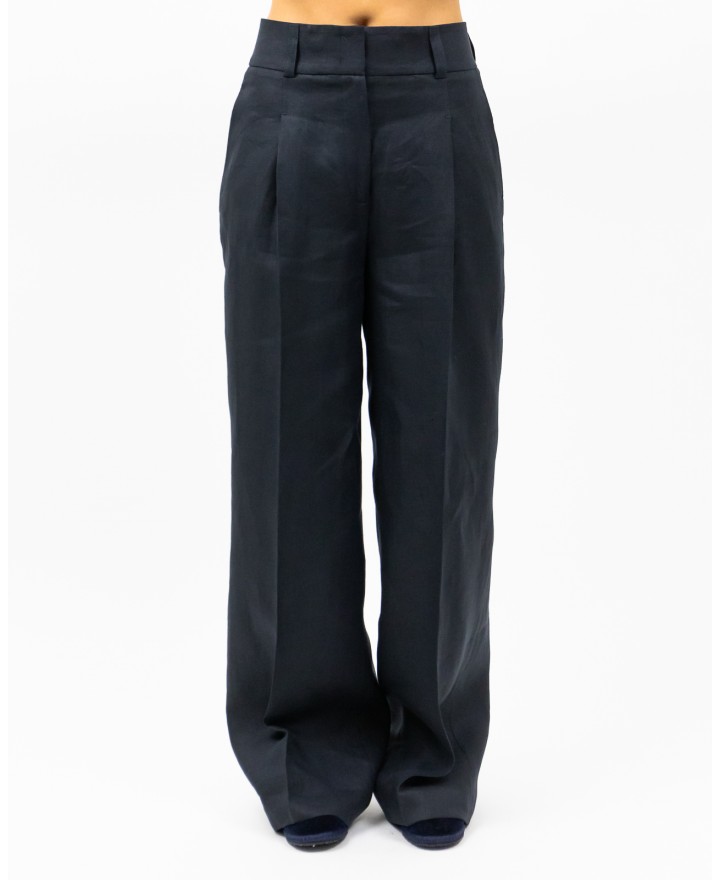 Peserico - Pantalone Ampio Blu Abisso Donna M04420 02606 762 P25