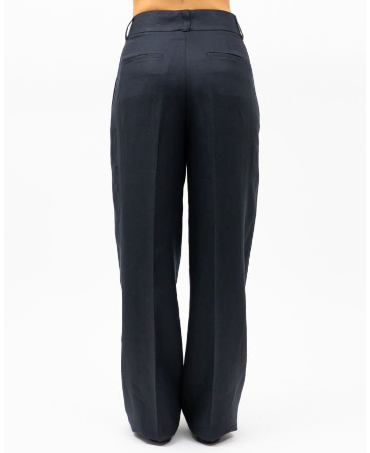 Peserico - Pantalone Ampio Blu Abisso Donna M04420 02606 762 P25