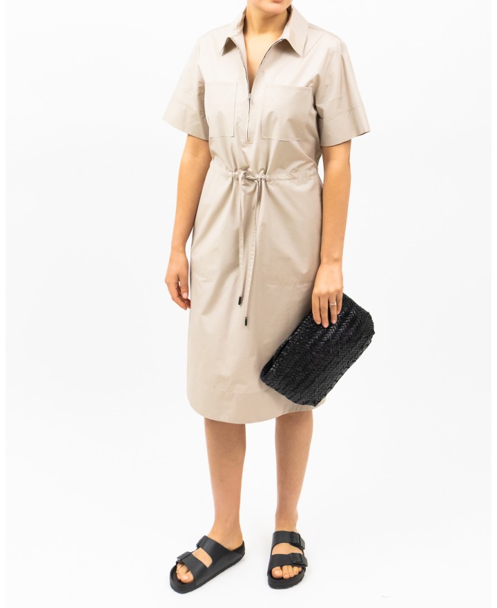 Peserico - Women's Beige Cappuccino Midi Dress S02116 01919 048 P25