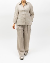 Peserico - Camicia Over Cappuccino Beige Donna S06121 02600 948 P25