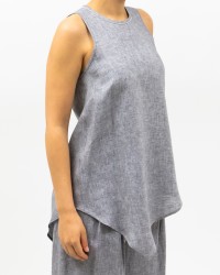 Peserico - Women's Dusty Blue Crew Neck Top S08020 02600 962 P25