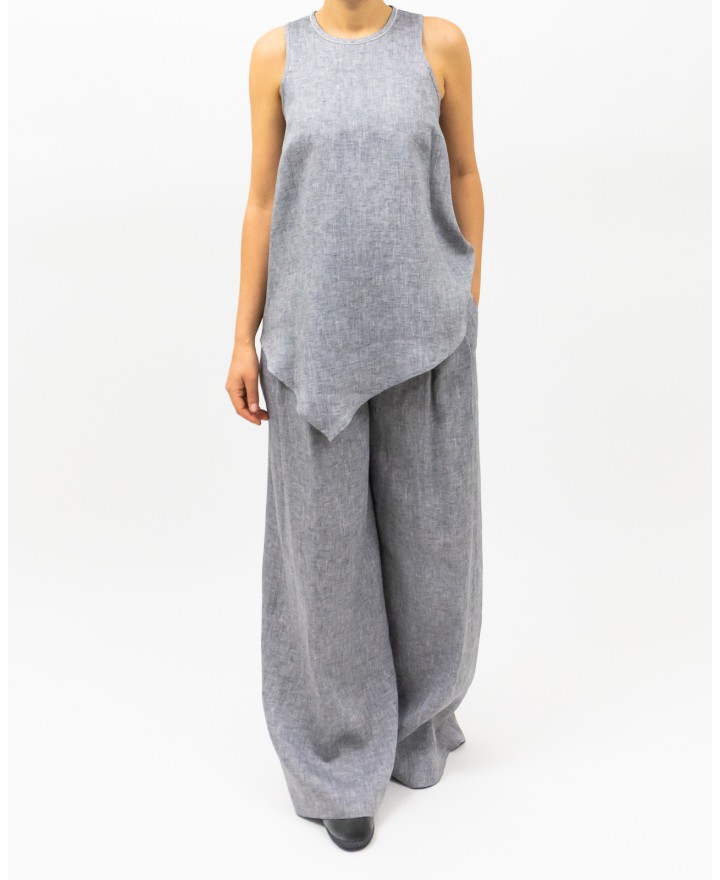 Peserico - Women's Dusty Blue Crew Neck Top S08020 02600 962 P25