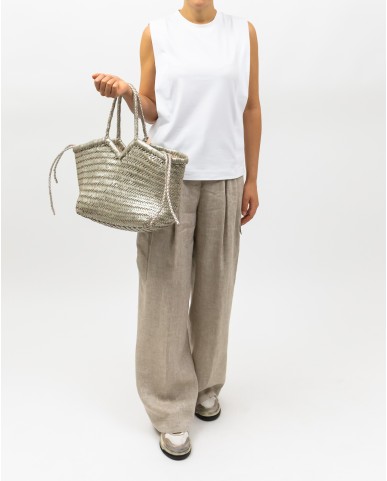 Peserico - Pantalone Palzzo Cargo Beige Donna Peserico - Pantalone Palzzo Cargo Beige Donna