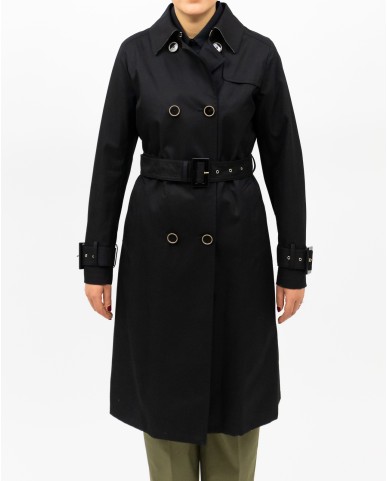 Herno - Women's Black Trench Raincoat IM000158D 13218 9300 P25
