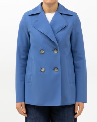 Harris Wharf London - Trench Corto Scuba Denim Blue Donna A2211PJT 434 DENIM B P25
