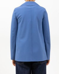 Harris Wharf London - Trench Corto Scuba Denim Blue Donna A2211PJT 434 DENIM B P25