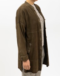 The Jackie - Brown Women's Leather Shirt Jacket MAGA BURS 704 JUNGLE P25