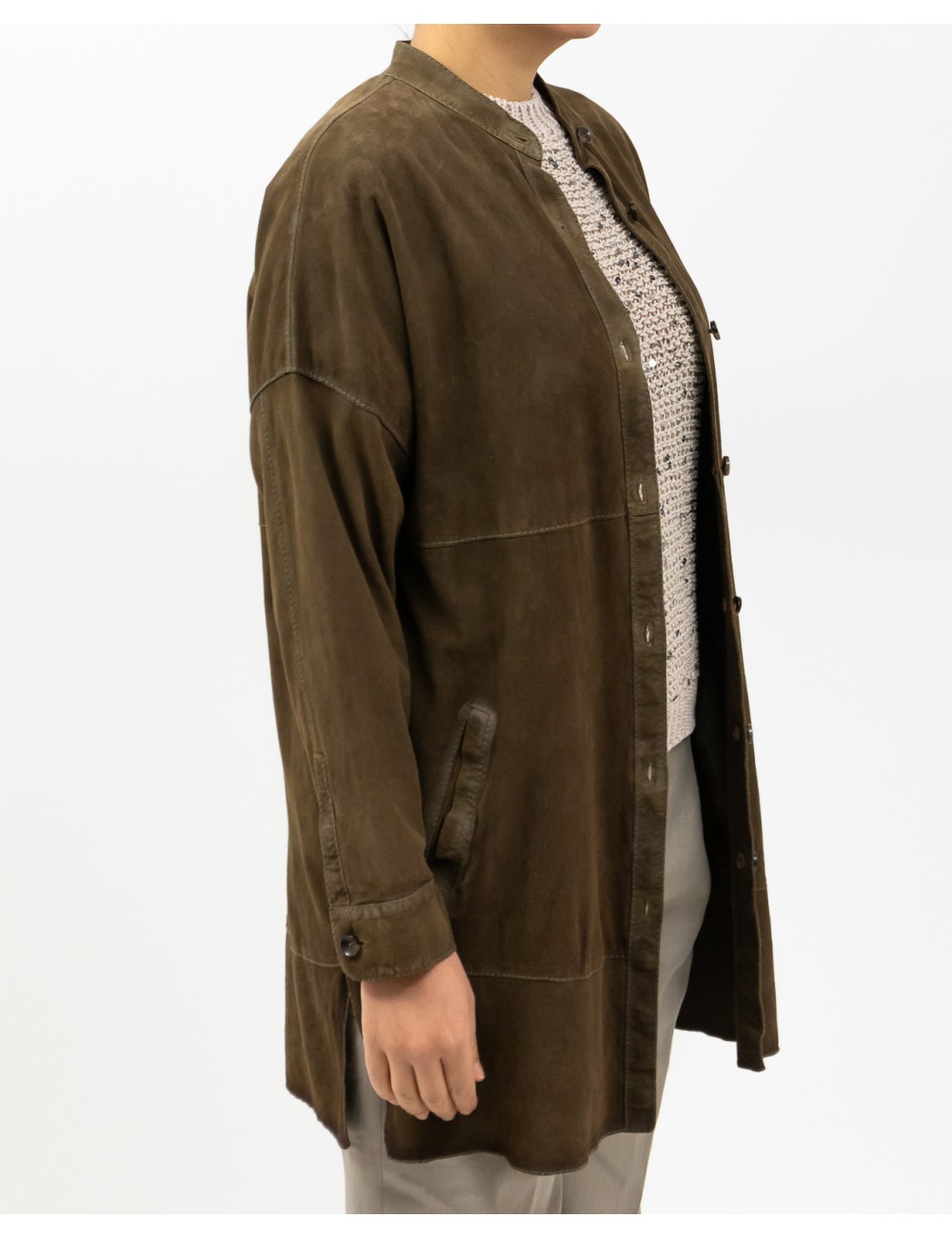 The Jackie - Brown Women's Leather Shirt Jacket MAGA BURS 704 JUNGLE P25