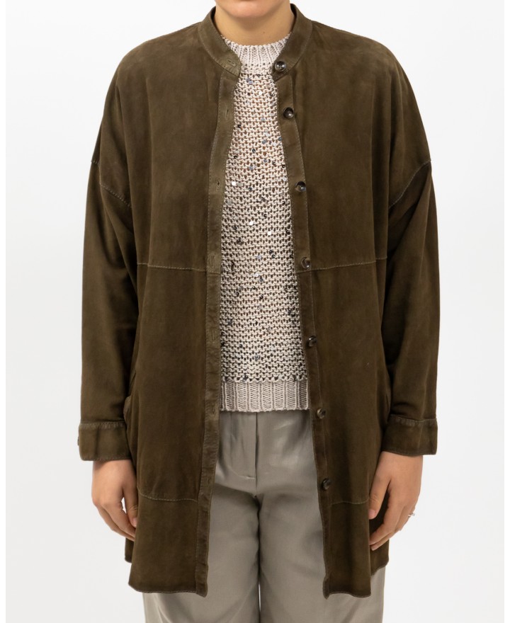 The Jackie - Brown Women's Leather Shirt Jacket MAGA BURS 704 JUNGLE P25