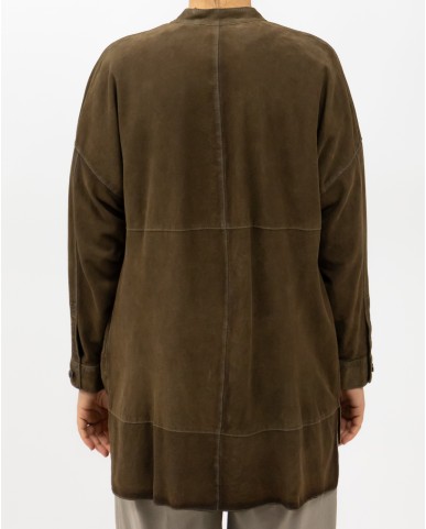 The Jackie - Brown Women's Leather Shirt Jacket MAGA BURS 704 JUNGLE P25