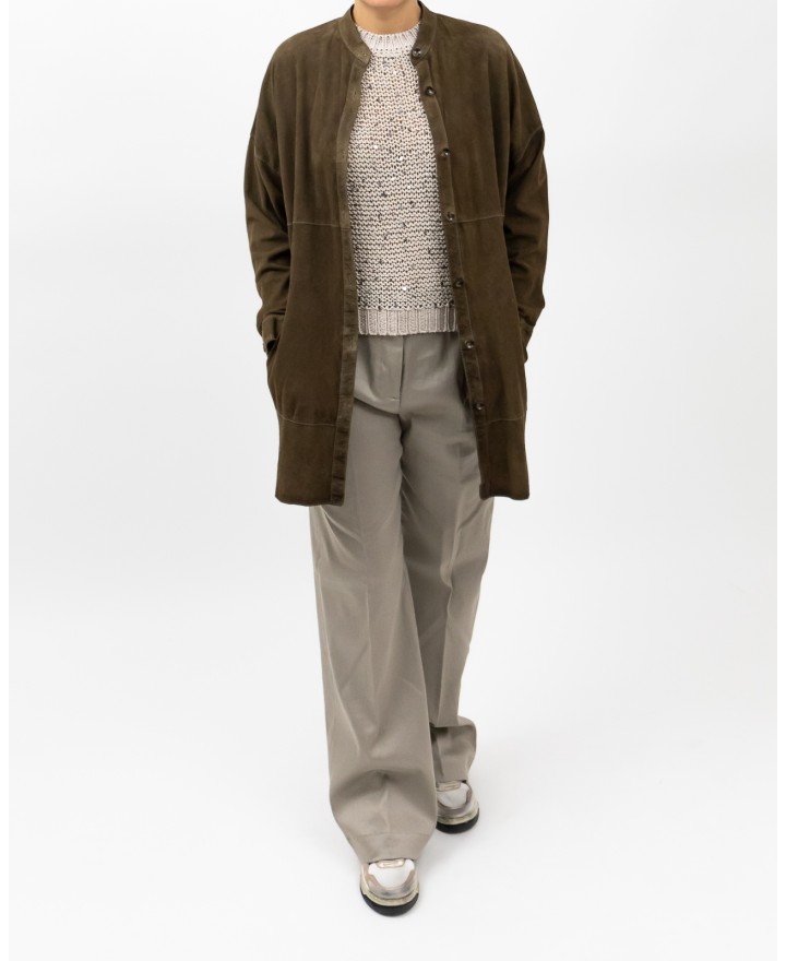 The Jackie - Brown Women's Leather Shirt Jacket MAGA BURS 704 JUNGLE P25