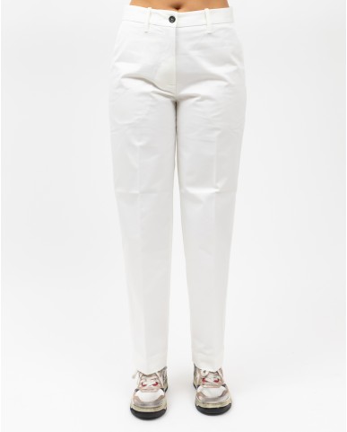 Nine In The Morning - Pantalone Time Bianco Donna TME09 P01 MILK P25