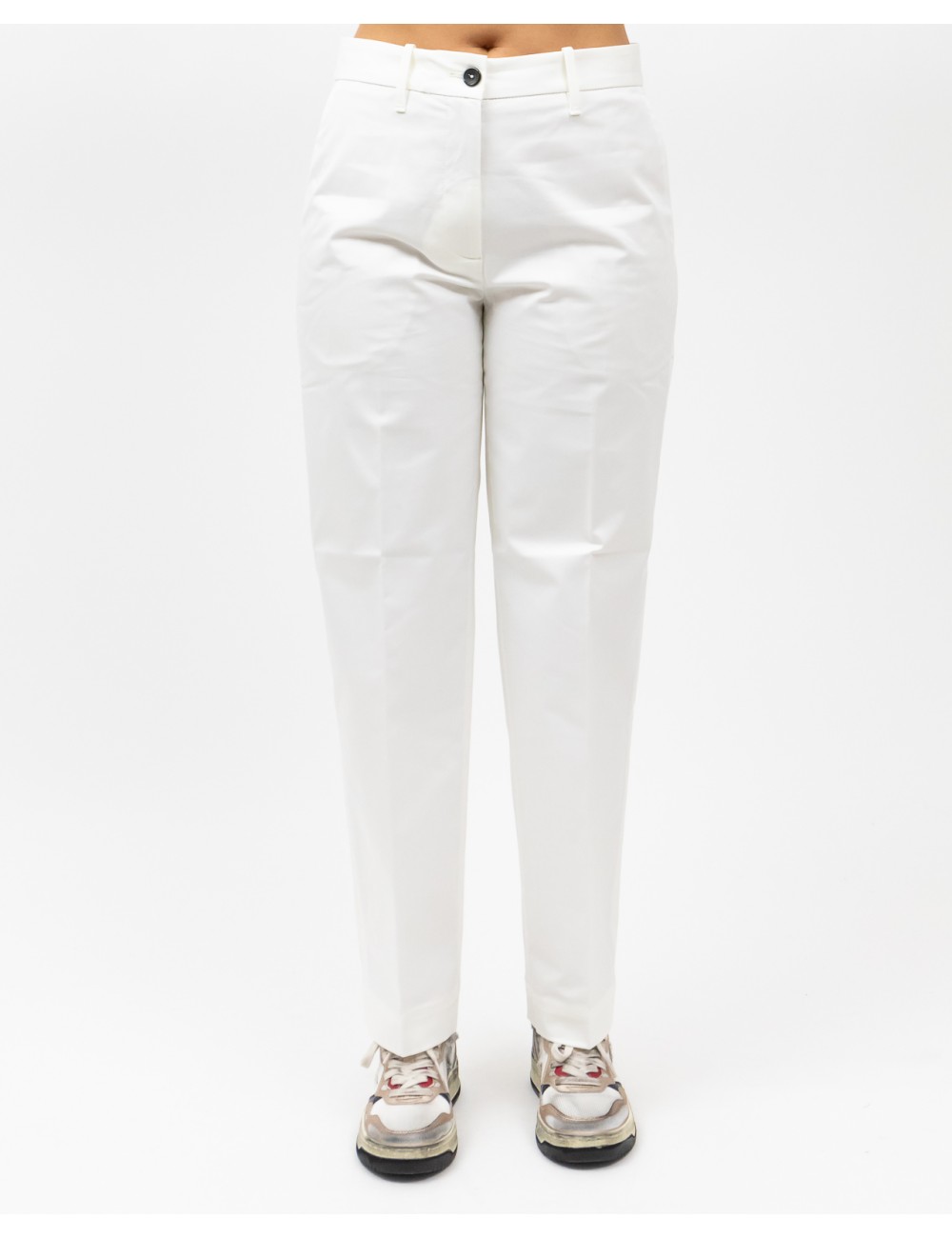 Nine In The Morning - Pantalone Time Bianco Donna TME09 P01 MILK P25