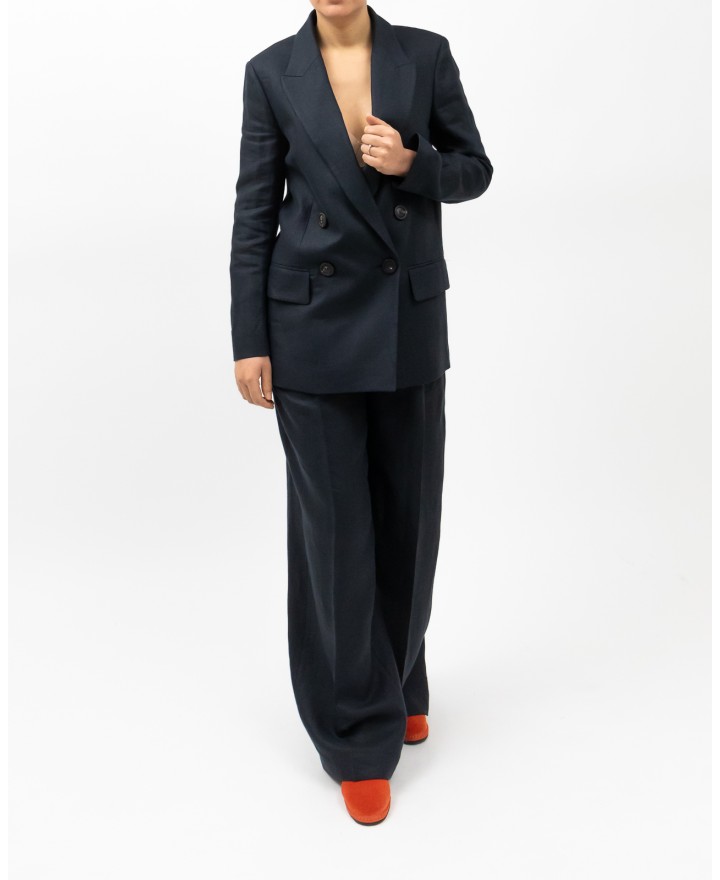 Peserico - Women's Blue Abyss Double-breasted Jacket M01438 02606 762 P25