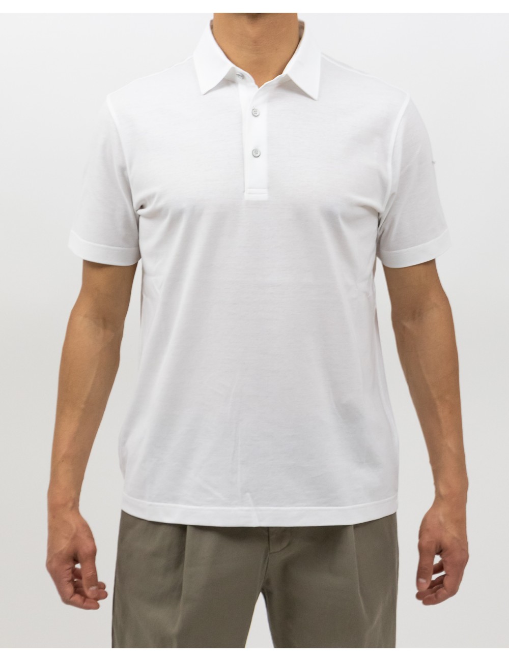 Herno - Polo Maniche Corte Bianca Uomo JPL00115U 52005 1000 P25