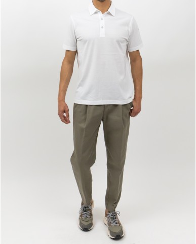 Herno - Polo Maniche Corte Bianca Uomo JPL00115U 52005 1000 P25