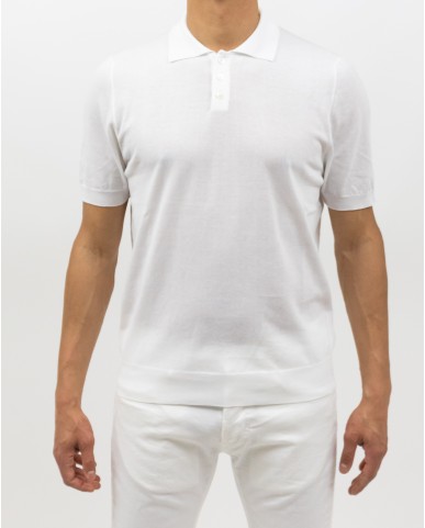 Hindustrie - Polo Maniche Corte Cotone Bianca Uomo HMA002 S07 0011 P25