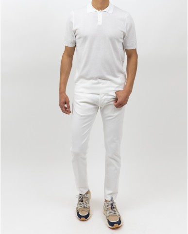 Hindustrie - Polo Maniche Corte Cotone Bianca Uomo HMA002 S07 0011 P25