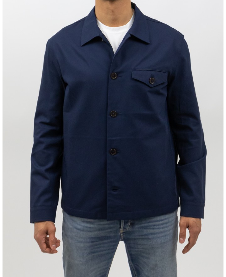 Hindustrie - Giacca Camicia Cotone Blu Uomo HCA001 S01 0005 P25