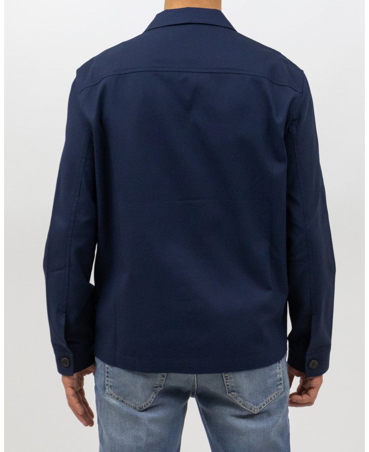 Hindustrie - Giacca Camicia Cotone Blu Uomo HCA001 S01 0005 P25