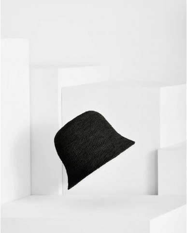 Ibeliv - Cappello in Rafia Andao Nero Donna ANDAO BLACK CON