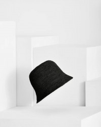 Ibeliv - Cappello in Rafia Andao Nero Donna ANDAO BLACK CON