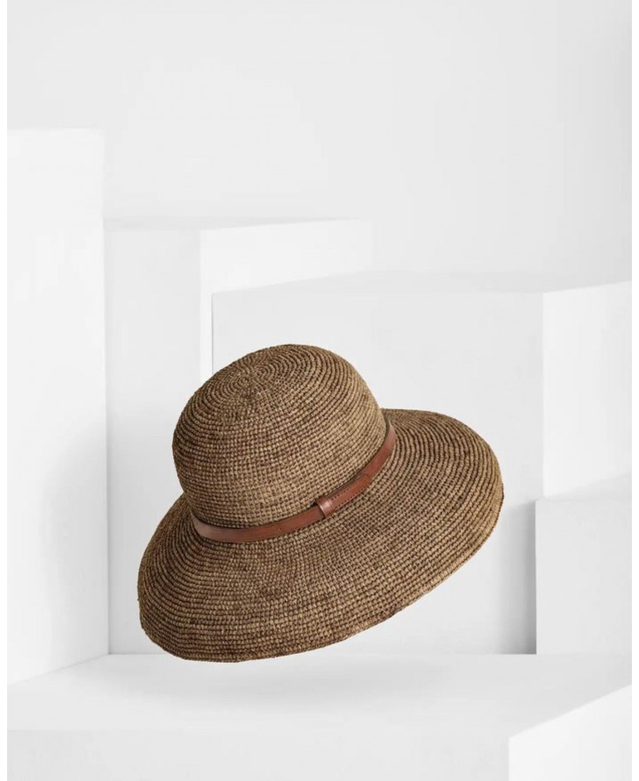 Ibeliv - Cappello in Rafia Rova Dark Tea Donna ROVA DARK TEA CON