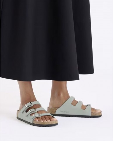 Birkenstock - Florida Pure Pelle Sage Donna 1029450 SAGE P25