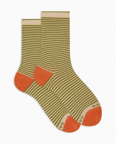 Gallo calzini bassi da donna color beige/verde AP512133 32557 P25